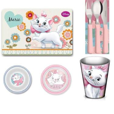 Imagem de Conjunto Refeicao Gatinha MARIE com talheres - Utensilios do Chef