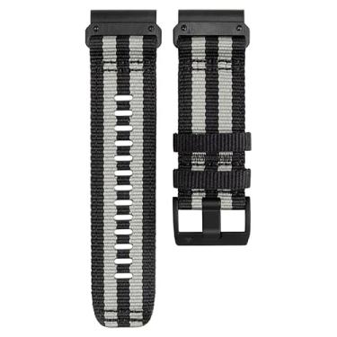 Imagem de SERDAS Pulseira de lona trançada, para Garmin Fenix 7 6X 6S 6 Pro 5X 5 5S 3HR, pulseira esportiva para Garmin Watch 22 mm 26 mm (26 mm)
