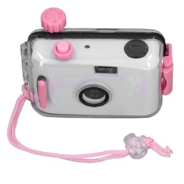 Imagem de Câmera de filme de 35mm, câmera de filme reutilizável com estojo à prova d'água, câmera de filme leve para sessão de fotos (ホワイトピンク)