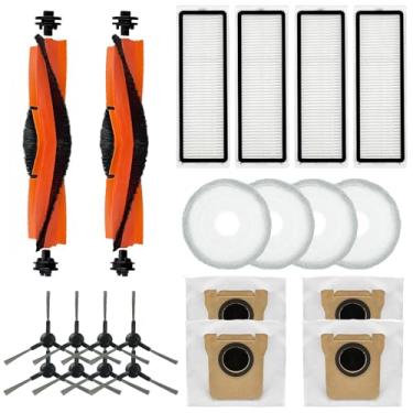 Imagem de HUAYUWA Kit de acessórios para aspirador de pó compatível com Xiao-Mi X20 Max/X20 Pro, peças de reposição para aspirador de pó e esfregão (2 escovas principais + 8 escovas laterais + 4 filtros + 4