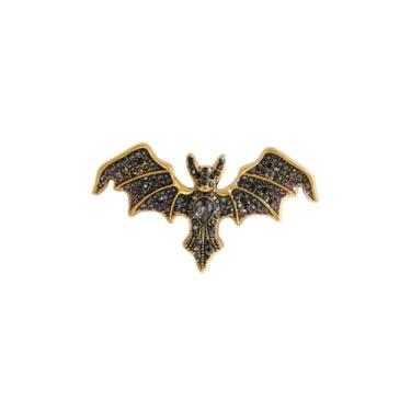 Imagem de Broche de morcego de strass gótico vintage Halloween cristal lapela broche de morcego escuro broche de vampiro gótico misterioso joia de bruxa festa de casamento jaqueta blazer roupas chapéu