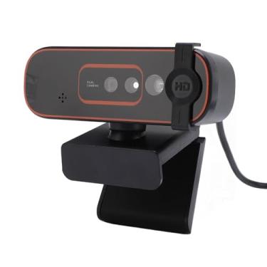 Imagem de Webcam Com Capa de Microfone e Privacidade, Câmera de Computador da Web HD 1080p, Plug and Play USB, Reconhecimento Facial, Foco Automático, para Equipes, Conferência e Chamadas