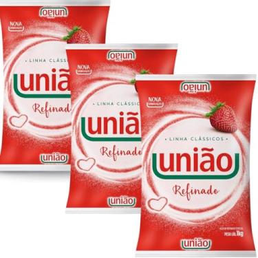 Imagem de KIT COM 3 UNIDADES - AÇÚCAR REFINADO UNIÃO 1KG