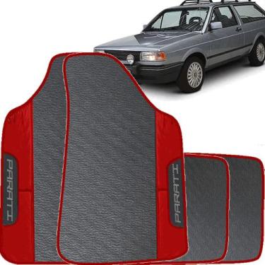 Imagem de Lindo jogo tapete 4 peças carro automotivo  na cor vermelho volkswagen