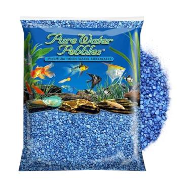 Imagem de Pure Water Pebbles Cascalho de aquário, 900 g, azul marinho
