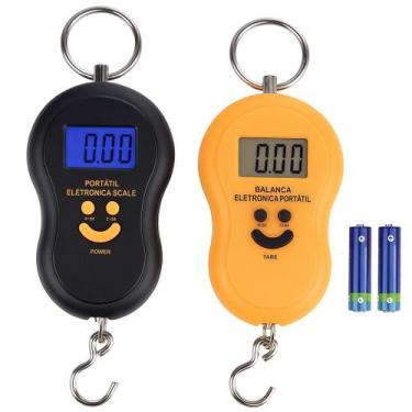 Imagem de Balança Digital Portátil Até 50kg Gancho Para Pesca Viagem - Bruartt
