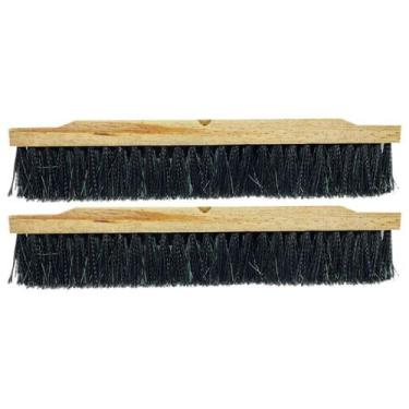 Imagem de KIT COM 2 VASSOURA ESCOVÃO GARI NYLON DURO 60cm SEM CABO - Marcão Rodo