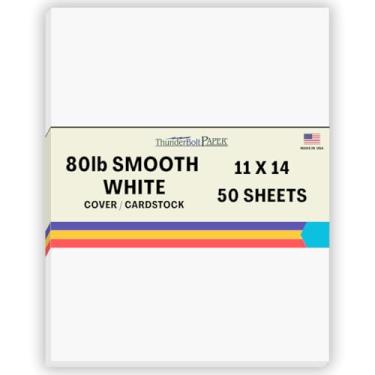 Imagem de Livro de recortes ThunderBolt Paper 50 branco brilhante liso 80# - 28 x 35 (28 x 35 cm) | Tamanho da moldura de imagem 36 kg/kg Consistência do peso da capa no acabamento de impressão