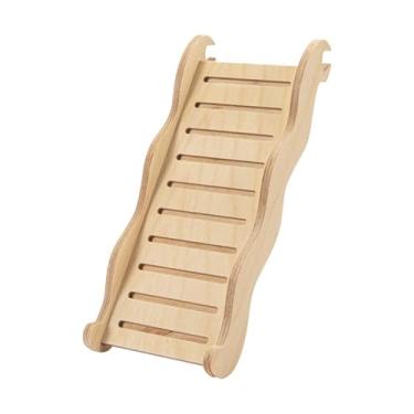 Imagem de IEUDNS Escada de madeira para hamster, rampa para gaiola de, treinamento, ponte suspensa, ponte para hamster anão para gerbil, pequenos animais, M