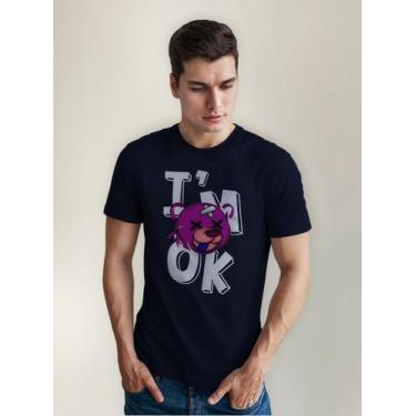 Imagem de Camiseta Masculina Manga Curta Em Algodão Im Ok - mistermah, Azul, Esc