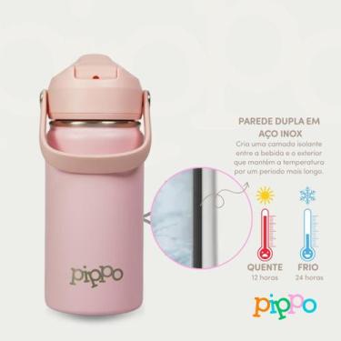 Imagem de Garrafa Térmica Infantil Rosa  Pippo