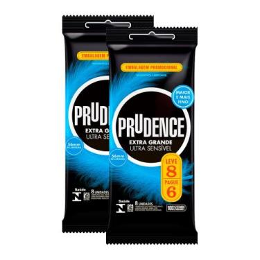 Imagem de Kit 2 Preservativo Prudence Ultra Sensível Extra Grande Leve 8 Pague 6