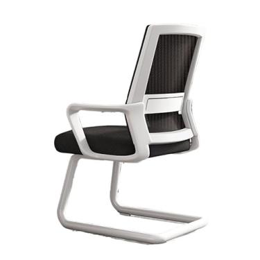 Imagem de Cadeira de escritório, cadeira de escritório, mesa ergonômica, malha respirável no meio das costas para casa (branca)