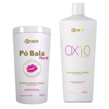 Imagem de NS3 BRASIL Pó Bala Descolorante Plex White Ox10 Volumes