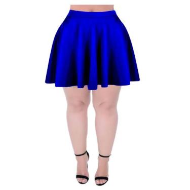 Imagem de Saia Rodada Godê Roupa feminina - topbrasil , Azul, P