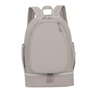 Imagem de simhoa Bolsa de tênis Duffel, mochila para laptop com compartimento para sapatos, bolso lateral para atividades ao ar livre, Cinza
