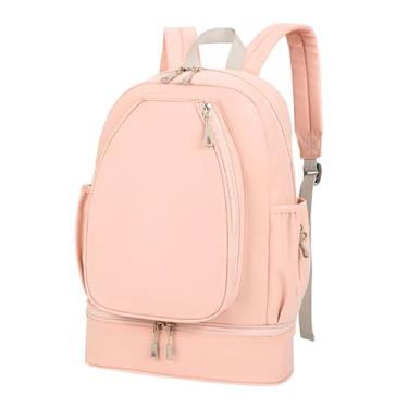 Imagem de simhoa Bolsa de tênis Duffel, mochila para laptop com compartimento para sapatos, bolso lateral para atividades ao ar livre, Rosa