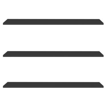 Imagem de Prateleira Flutuante Para Sala Kit 3 Com Suporte Invisível 68cm Yara Preto - Lumil