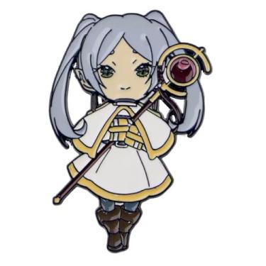 Imagem de Crachá de pino esmaltado Frieren Beyond Journey's End Anime Mangá Himmel de 4,8 cm