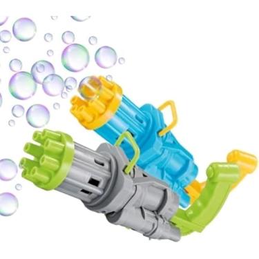 Imagem de Brinquedo Infantil Lança Bolhas Bazuca Brinquedo Com Luzes, Diversão Garantida em Festas e Eventos