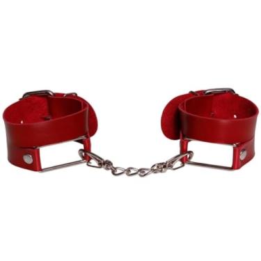 Imagem de Algema Bracelete Lyon Bracelete Erótico com Corrente, Bedin Premium, Ajuste Seguro DX1853 (VERMELHO)