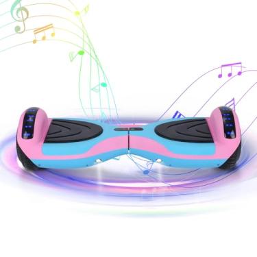 Imagem de Hoverboard Elétrico com Luzes LED, 6.5 Polegadas – Skate para Crianças e Adultos