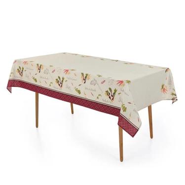 Imagem de Toalha De Mesa Hortaliça Retangular Karsten 8 Lugares - Cinz