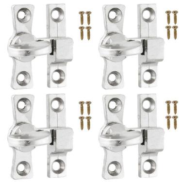 Imagem de Tranqueta Fecho Trinco Bico Virado Porta Janela Kit 04 Un