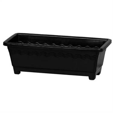 Imagem de Vaso floreira 9,5l 3un 6un grande preta jardim floricultura - PLASNEW,