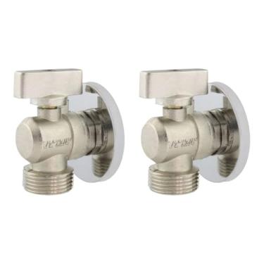 Imagem de Registro Esfera 1/4 de Volta em Metal, 1/2 e 3/4 Polegadas, Torneira para Máquina de Lavar, Tanque e Jardim, 2 Peças