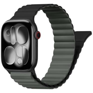 Imagem de Pulseiras magnéticas esportivas para Apple Watch séries 11, 10, 9, 8, 7, 6, 5, 4, 3, SE, 3/2nd Ultra/3/2 de 49 mm