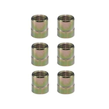 Imagem de TRU-BALANCE Mangas de centralização de roda rosqueada para eixos de direção com rodas de alumínio, pacote com 6 Aviso: Deve ter um diâmetro do furo do tambor de freio de 2,5 cm e profundidade de 0,50