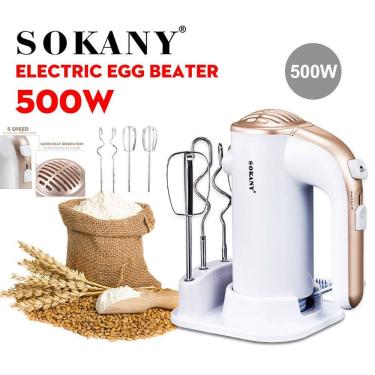 Imagem de Sokany 500W 5 Velocidade Hand Mixer 360° Potência Automática Elétrica