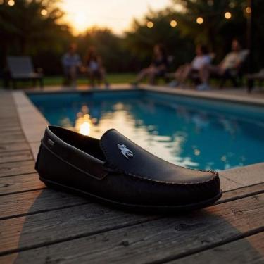 Imagem de Sapato Loafer Mocassim Driver masculino Confort Sola Alta - Giolo, Pre