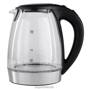 Imagem de Chaleiras elétricas 2l chaleira de vidro elétrica 2000w bule de café d
