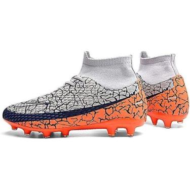 Imagem de Tênis de futebol masculinos de futebol com pontas longas, couro e borr