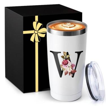 Imagem de Xícara de café isolada MNZZ 600mL em aço inoxidável com tampa