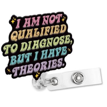 Imagem de Porta-crachá, clipe de jacaré retrátil Sixrip Glitter