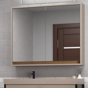 Imagem de Armário de Banheiro 80cm 2 Portas com Espelho Ref 810 London Gianduia/Itapuã