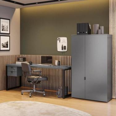 Imagem de Armário Alto Kappesberg 2 Portas Office Platinum 91cm