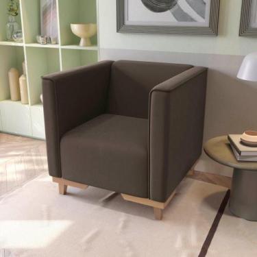 Imagem de Poltrona Ravena Kappesberg Suede Café