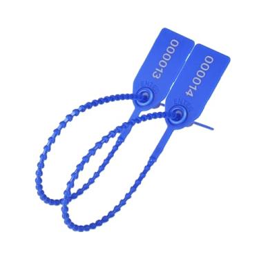 Imagem de Selos de plástico de adulteração, laços de zíper numerados para extintores de incêndio, caixa médica, etiquetas de segurança de puxar Tite Gravata descartável com travamento automático 250 mm/9,84