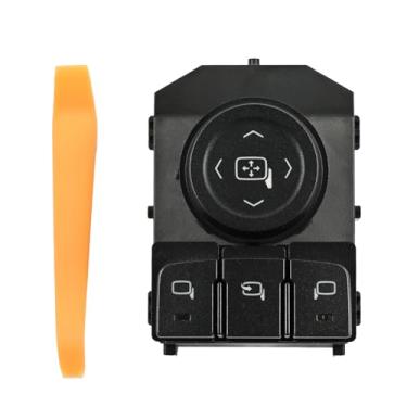 Imagem de Magimaker Interruptor retrovisor dobrável de porta lado do motorista para Chevrolet GMC Silverado Sierra 1500 2500 3500 HD Suburban Tahoe 2014-2020 Botão de controle remoto substitui 84643953 22754407