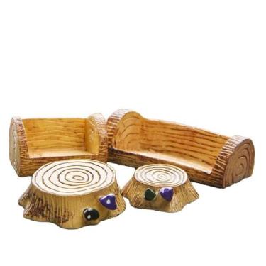 Imagem de Conjunto de decoração de jardim em miniatura de resina em forma de cog