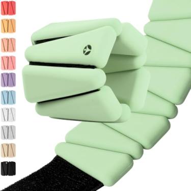 Imagem de OmWeights – Pesos de pulso e tornozelo para homens e mulheres | Eleve seus exercícios com pulseiras pesadas | Pesos de tornozelo para cardio, ioga e pilates para mulheres e homens | Pesos ajustáveis