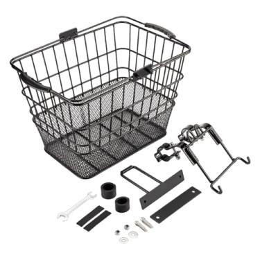 Imagem de Aymzbd Cesta Dianteira para Bicicleta, Cesta de Quadro, Bagageiro, Fácil Montagem, Bagageiro Universal, Suporte para Bagagem de Bicicleta, Acessório para Bic, Estilo B