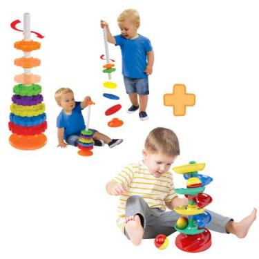 Imagem de Brinquedos Didáticos Giro Mágico e Rola Bola Dismat