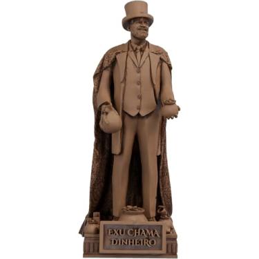 Imagem de Estátua Exu Chama Dinheiro Umbanda Candomblé (Cor Madeira)