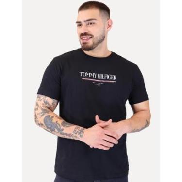Imagem de Camiseta Tommy Hilfiger Masculina Brand Love Big Preta-Masculino