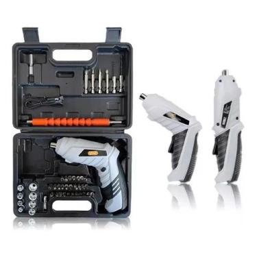 Imagem de Chave De Fenda Parafusadeira Sem Fio 4.8v Elétrica Bivolt - Luatek